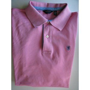 LINCS David Chu Pink Golf Polo Shirt Mens Large L Cotton Short Sleeves